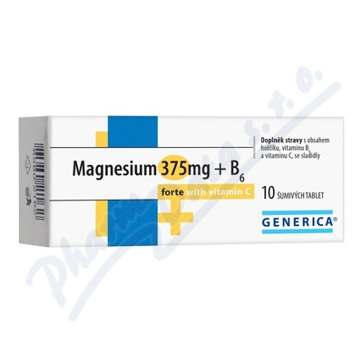Magnesium 375mg+B6 forte+Vit.C eff.tbl.10 Generica