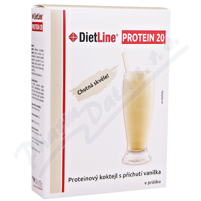 DietLine Protein 20 koktejl vanilka v prášku 3x25g