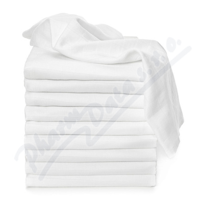 T-TOMI Látkové pleny 70x70cm 10ks bílá