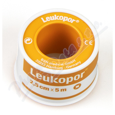 Leukopor fixační jemná páska cívka 2.5cmx5m