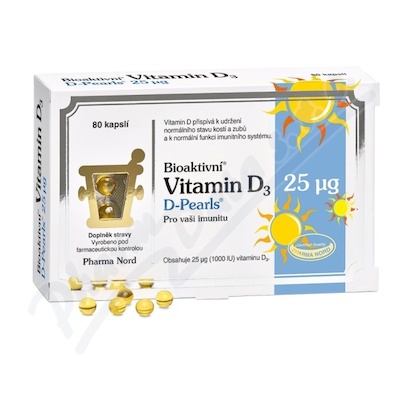 Pharma Nord Bioaktivní Vit.D D-Pearls 25mcg cps.80