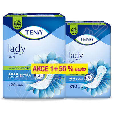 TENA Lady Slim Extra ink.vložky +50% 30ks 211513