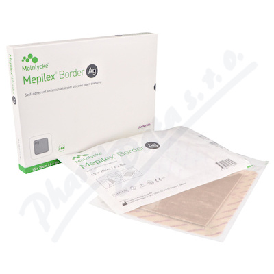 Mepilex Border Ag pěn.samolep.krytí 7.5x7.5cm 5ks