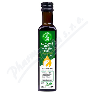 Zelená Země konopný olej v rybím tuku s CBD 250ml