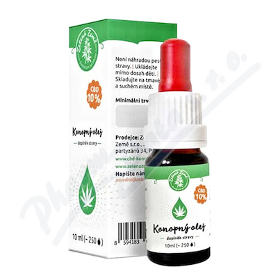 Zelená Země CBD konopný olej 10% 10ml