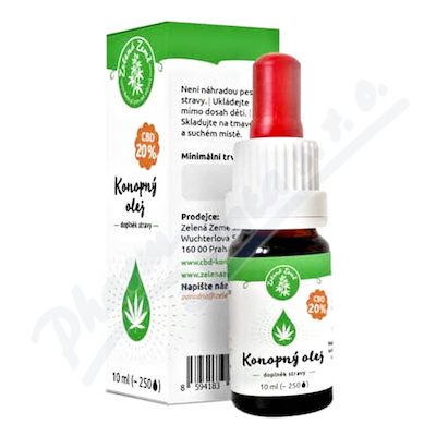 Zelená Země CBD konopný olej 20% 10ml