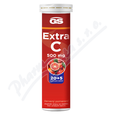 GS Extra C 500mg červený pomeranč eff.tbl.20+5