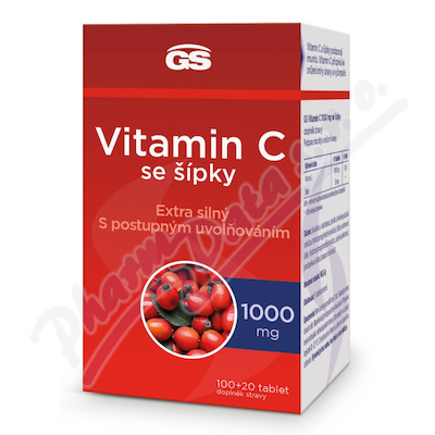 GS Vitamin C 1000mg se šípky tbl.100+20