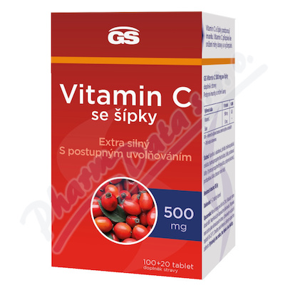 GS Vitamin C 500mg se šípky tbl.100+20