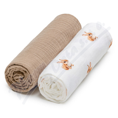 T-TOMI Mušelínové pleny 65x65cm 2ks Bunny