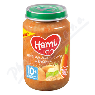 Hami Zelen.vývar s telecím a kroupami 200g 10m+