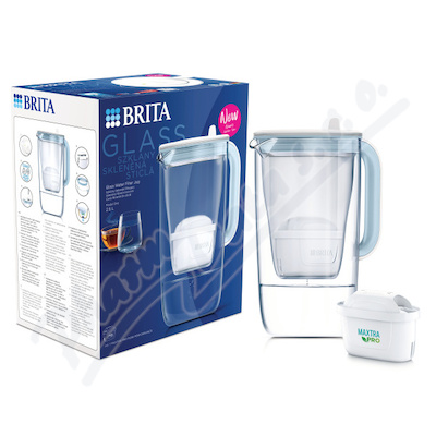 BRITA Skleněná konvice + filtr sv.modrá 2.5l NEW
