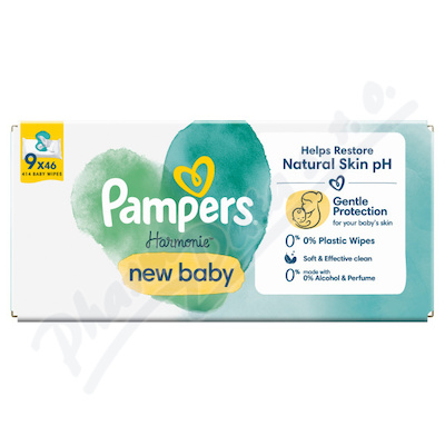 Pampers Harmonie New Baby čistící ubrousky 9x46ks