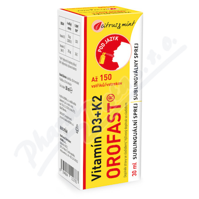 Vitamín D3+K2 OROFAST sublinguální sprej 30ml
