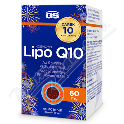 GS Koenzym Lipo Q10 60mg cps.60+10 dárek