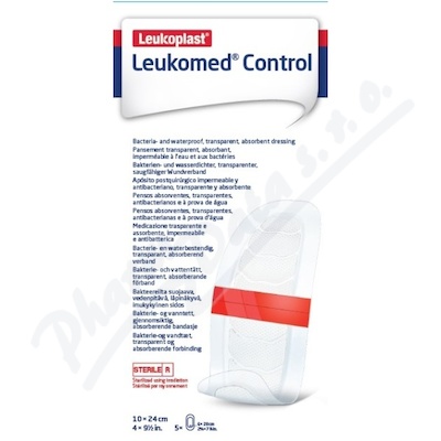 Leukoplast Leukomed Control abs.krytí 10x24cm 5ks