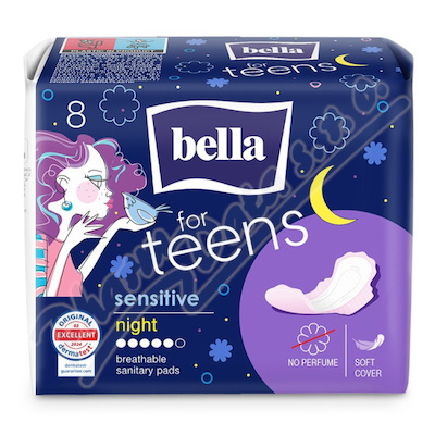 Bella for teens hygieni.vložky Sensitive night 8ks