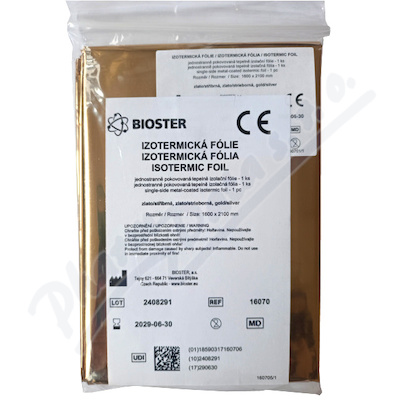 Izotermická fólie 1600x2100mm zlato/stříbro