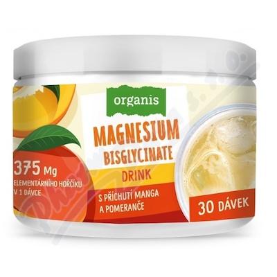 Organis Magnesium Bisgl.Drink mango a pomer.102g
