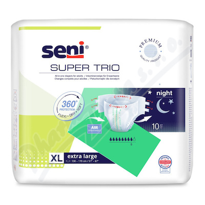 Seni Super Trio inkon.plen.kalh.s lepítky XL 10ks