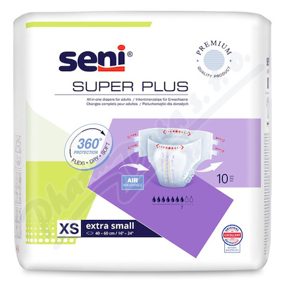 Seni Super Plus inkon.plenkové kalhotky XS 10ks