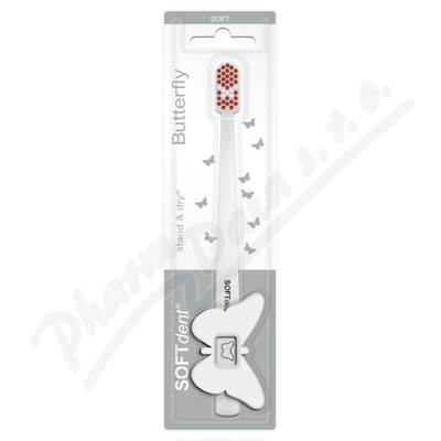 SOFTdent Butterfly zubní kartáček SOFT 1ks