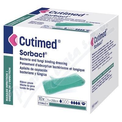 Cutimed Sorbact Ribbon antim.kr.příze 5cmx2m10ks