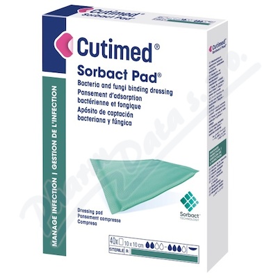Cutimed Sorbact Pad antimikr.komprese 10x10cm 40ks