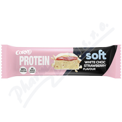 CORNY PROTEIN soft Bílá čokoláda-jahoda 45g