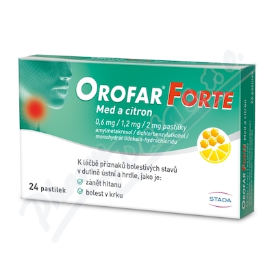 Orofar Forte med a citron 0.6 mg/1.2mg/2mg pas.24