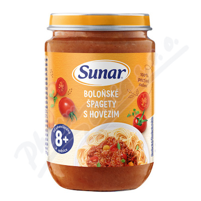 Sunar příkrm Boloňské špag.s hověz.od ukon.8m+190g