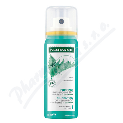 KLORANE Suchý šampon s kopřivou-tmavé vlasy 50ml