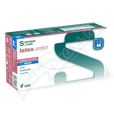 Rukavice vyš.Sempermed comfort latex M/100ks