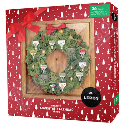 LEROS Bylinný adventní kalendář věnec 24sáčků