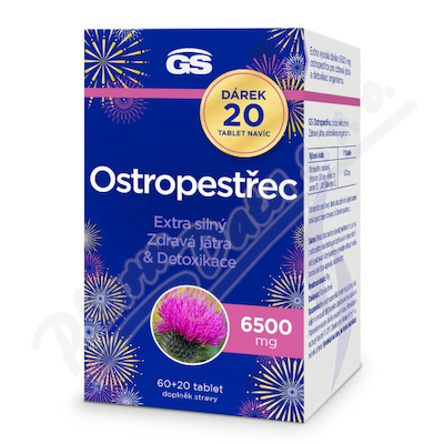 GS Ostropestřec 6500mg tbl.60+20 dárek