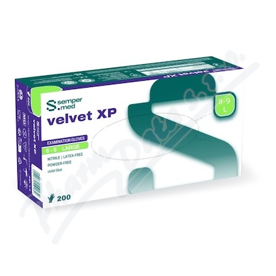Rukavice vyš.Sempermed velvet XP nitril L/200ks
