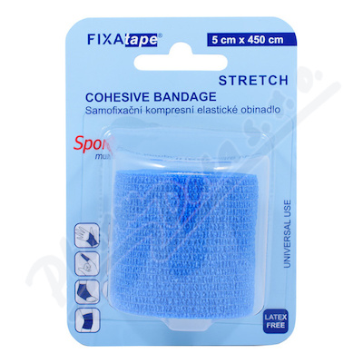 FIXAtape STRETCH samofix.ob.5x450cm blister blue