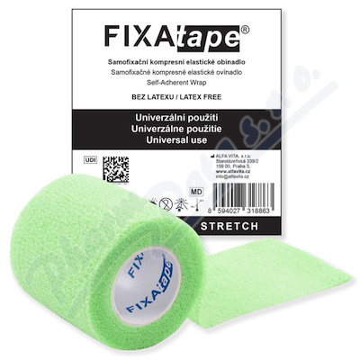 FIXAtape STRETCH samofix.obin.5x450cm fluor.green