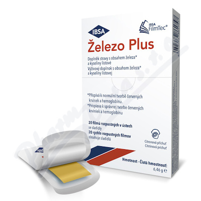 IBSA Železo Plus 20 filmů rozpustných v ústech