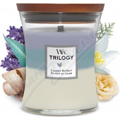 WoodWick Trilogy Calming Retreat vonná svíčka 275g