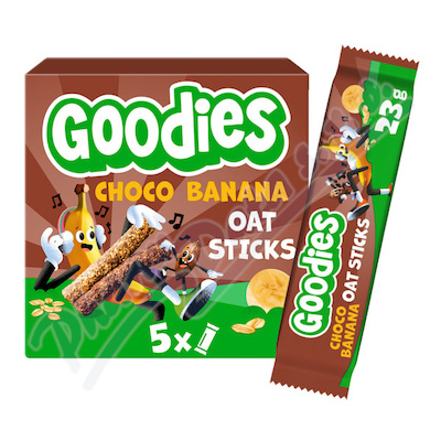 Goodies Ovesné tyčinky kakao a banán 5x23g