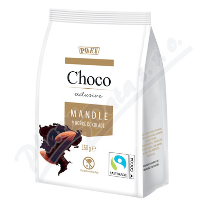 POEX Choco Exclusive Mandle v hořké čokoládě 150g