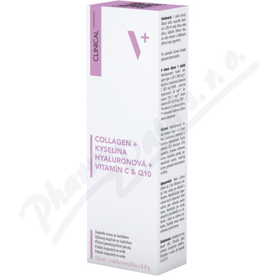 Clinical Collagen+kys.Hyalurono.+vit.C&Q10 3x8.8g