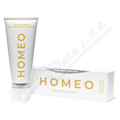 HERBADENT HOMEO byl.zub.pasta bez fluoru/ment.75g
