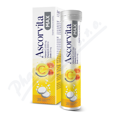 Ascorvita Max 20 šumivých tablet