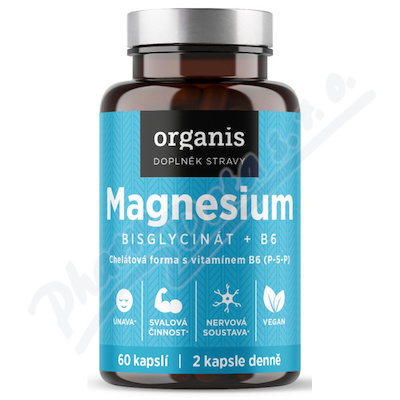 Organis Magnesium Bisglycinát+B6 cps.60