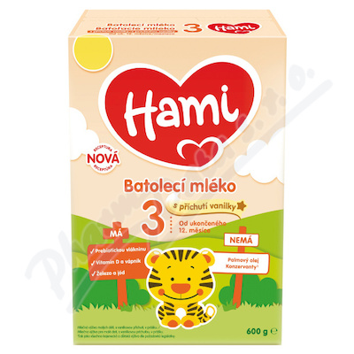 Hami 3 batolecí mléko s příchutí vanilky 600g