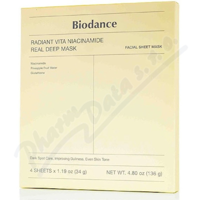 Biodance hydratační maska s niacinamidem 4x34g