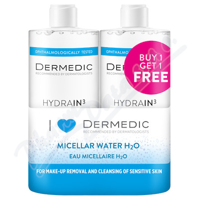 DERMEDIC Hydrain Micelární voda duopack 2x500ml