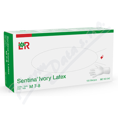 Rukavice vyšetřovací Sentina Ivory latex M 100ks
